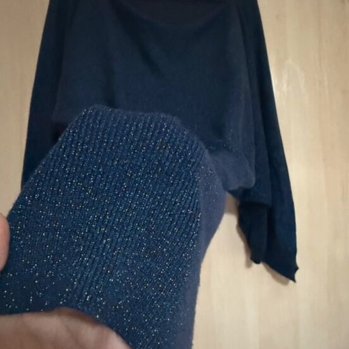 Blousedress like new, shiny blue