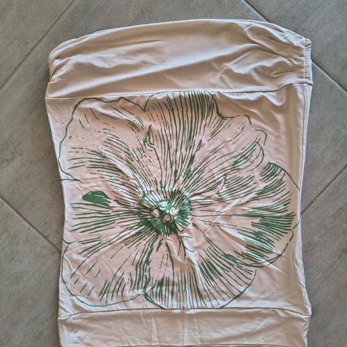 Artisti Italiani strapless blouse large with floral print like new