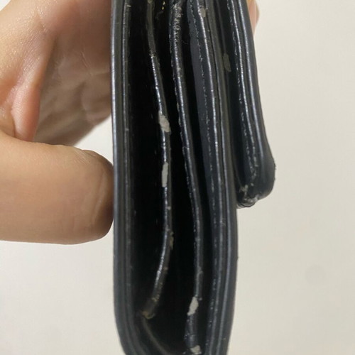 Tommy Hilfiger Black Leather Wallet used, trifold design