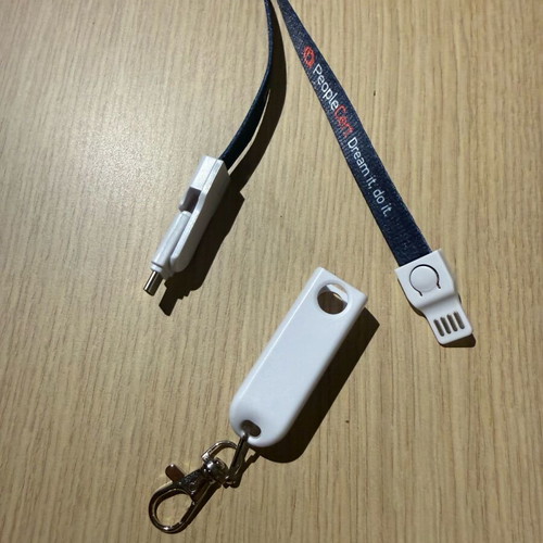 Lanyard Keyholder cable new, blue
