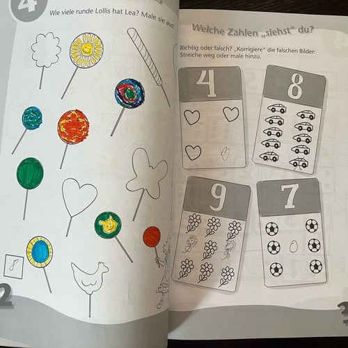German language learning books for children aged 6, set of 3 with 2 CDs