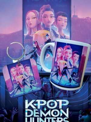 Demon Hunters mug new with gift keychain