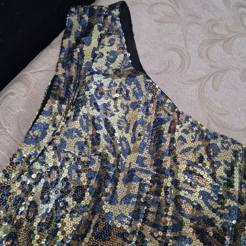 Miss Sixty One Shoulder Dress with Sequins Size S New