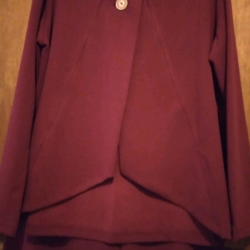 Set jacket with pants like new, burgundy scuba fabric