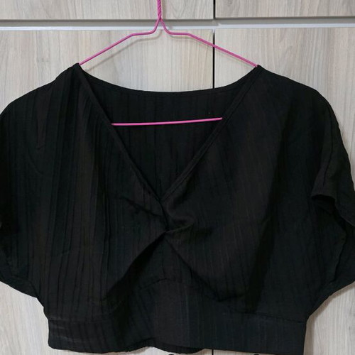 Crop top black one size Shein like new