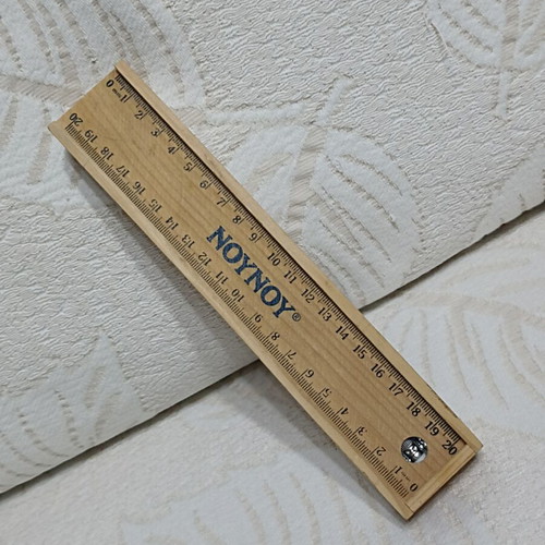 Wooden pencil holder set with 7 unused pencils and Nounou ruler new