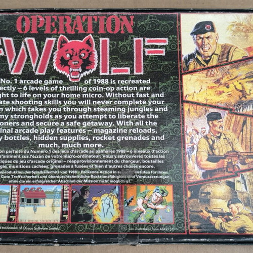Operation Wolf (Ocean) Atari ST used, disks and box no manual