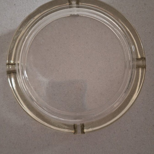 Large deep glass ashtray 13 cm