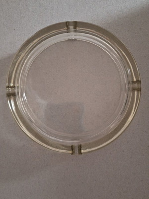 Large deep glass ashtray 13 cm