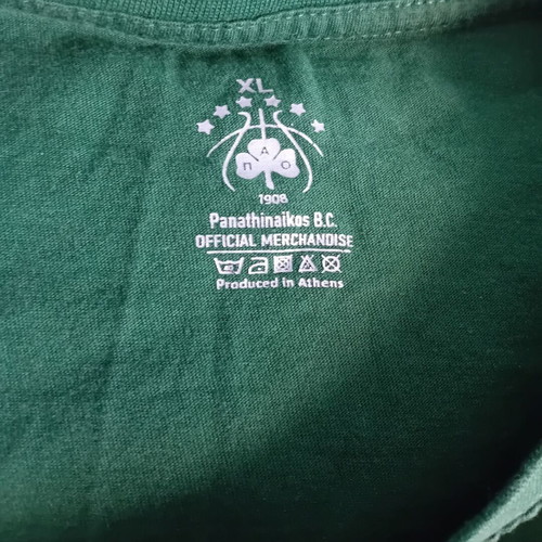 Panathinaikos basketball t shirt 2024 used, collectible XL