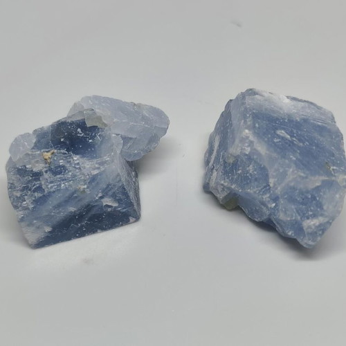 Blue Calcite natural raw mineral, like new