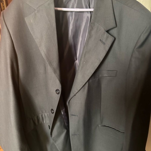 Jacket size 62 like new with shoulder pads black and grey