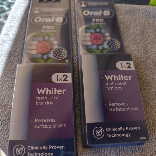 Oral B Whiter replacement heads, 2 packs, new