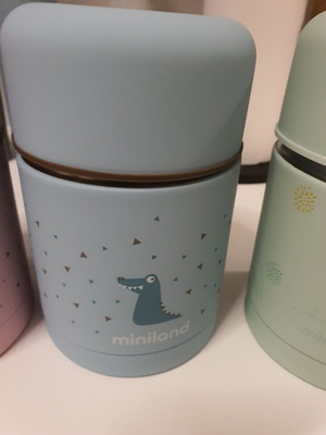 Miniland food thermos used, keeps food hot 10h cold 12h