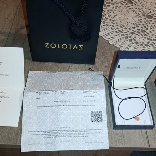 Zolotas Byzance Pendant 18K Gold with Diamond New