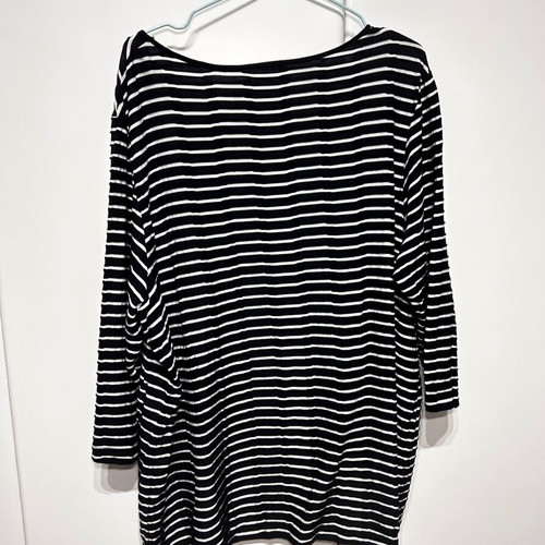 Striped blouse black and white like new, XXL