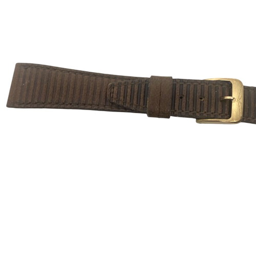 Longines leather watch strap new 18mm brown men's