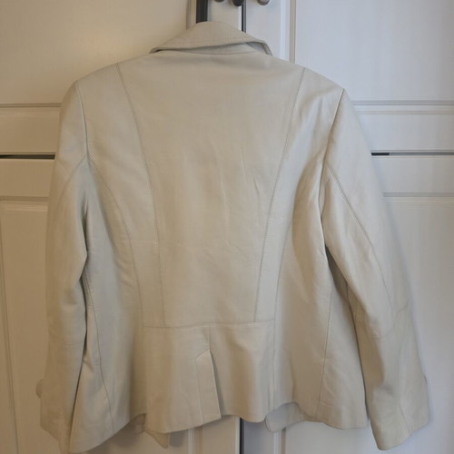 S.Oliver leather jacket large used, white
