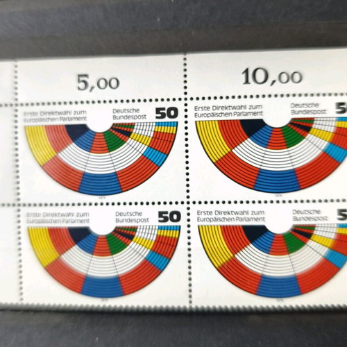 German stamp block 1979 like new, dedicated to first direct European Parliament election