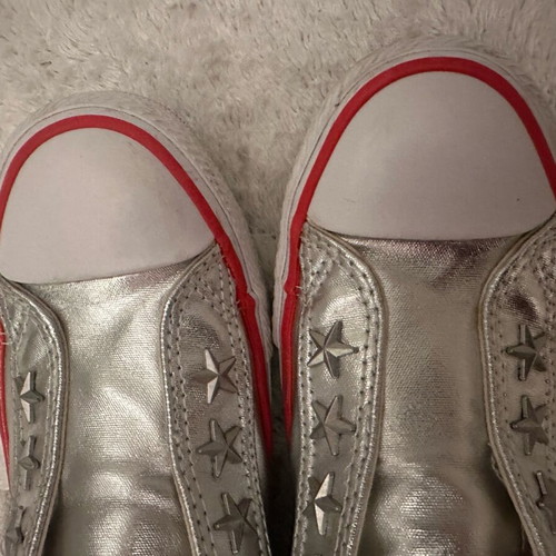 All Star Converse women's shoes silver used, size 37