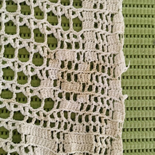 Vintage Handmade Crochet Table Runner 40x125 cm, like new