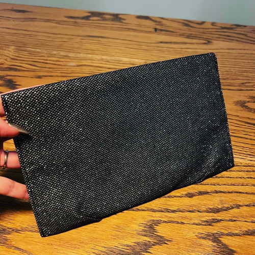Silver hand bag like new with heart detail