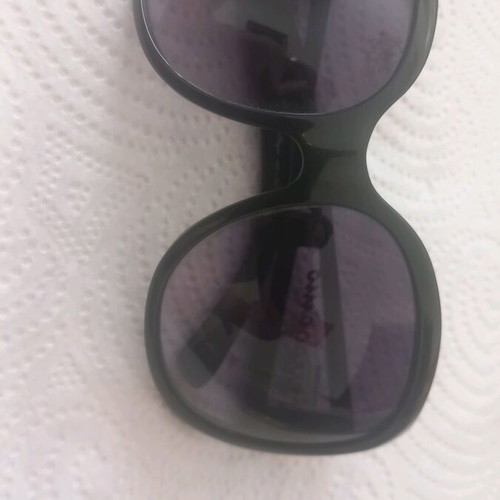 Salvatore Ferragamo sunglasses black like new with zirconia