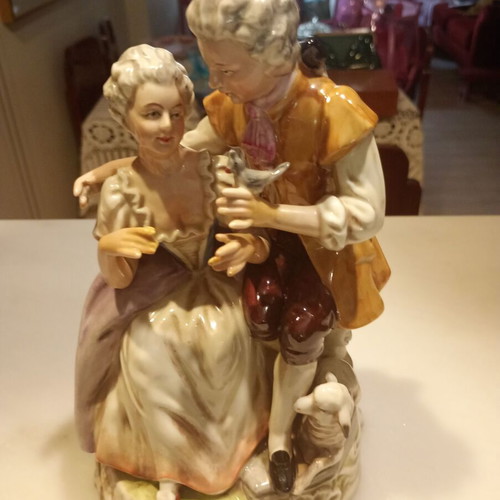 Porcelain figurine like new, German porcelain with GDR crown mark