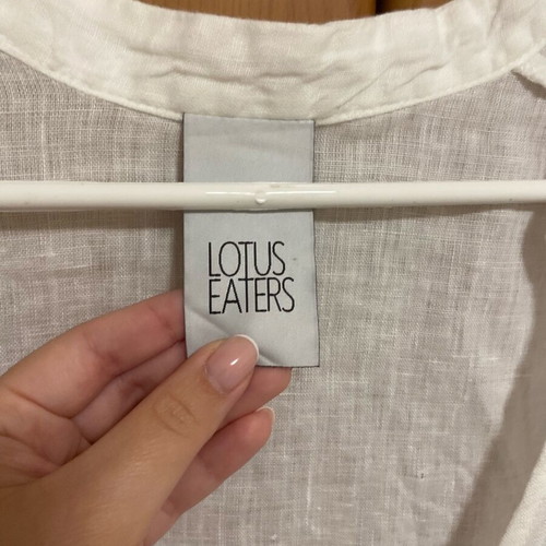 Lotus Eaters white linen shirt new, size large