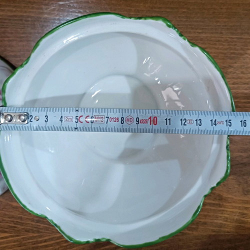 Limoges porcelain fondue pot new with lid