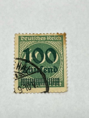 Rare collectible Deutsches Reich stamp 100000 marks 1923 like new