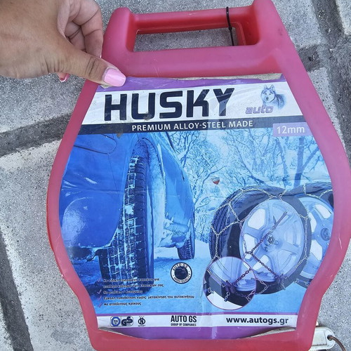Husky Snow Chains 12mm premium alloy-steel like new