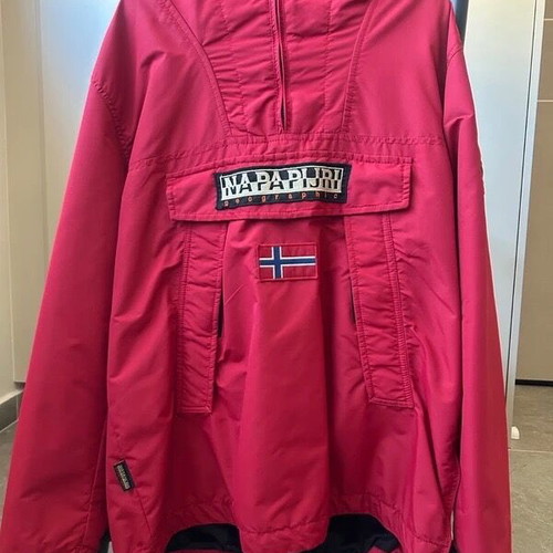 Napapijri jacket like new with fleece lining red