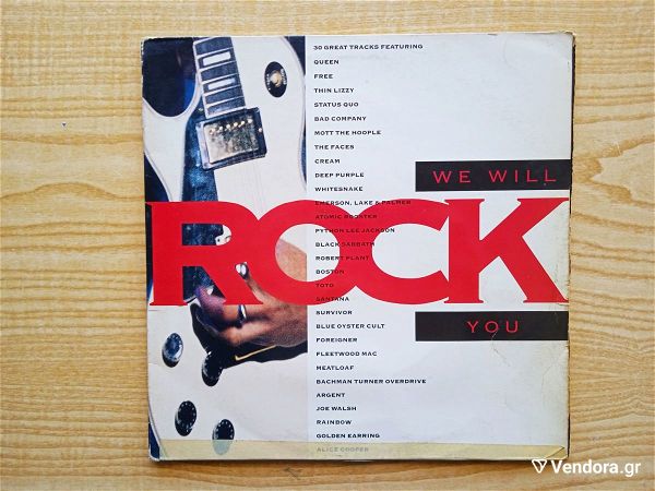  Rock, Hard Rock sillogi WE WILL ROCK YOU, 2plos diskos viniliou, epilogi me Classic Rock, Hard Rock