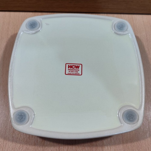 Dewar's White Label scotch whisky ceramic ashtray used