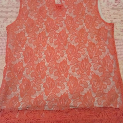Lace blouse Evita like new, red and orange, sizes XS and S, age 12