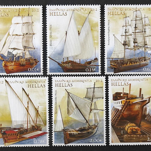 2012 "Greek Shipping" Stamps Part B new, set of 6 unsealed