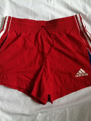Adidas women's retro sports shorts size S like new, red