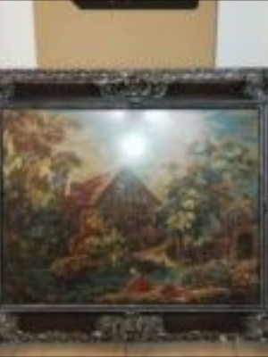Classic period painting used with carved frame