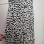 Wide summer pants with pockets Bershka like new, black and white, size M