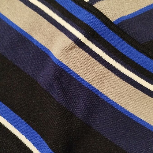 Ivank Trump wrap dress like new, knit, black and blue stripes