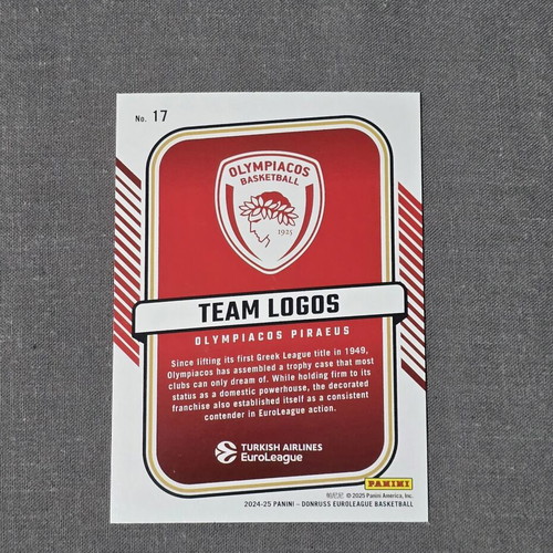 Olympiacos logo Donruss Euroleague 2024-2025 like new