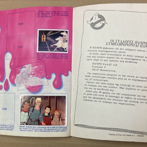 Panini 1988 The Real Ghostbusters Sticker Album used, 67 of 241 completed