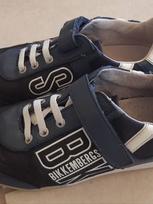 Bikkembergs δερμάτινα παιδικά παπούτσια μεταχειρισμένα, μέγεθος 33, μπλε