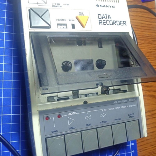 Sanyo DR201 Datacorder used, special data cassette recorder