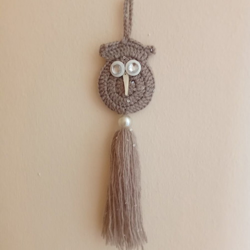 Knitted Owl Handmade New with Crochet Hook