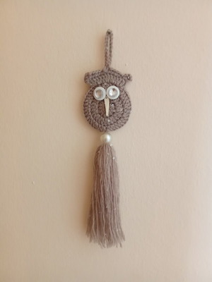 Knitted Owl Handmade New with Crochet Hook