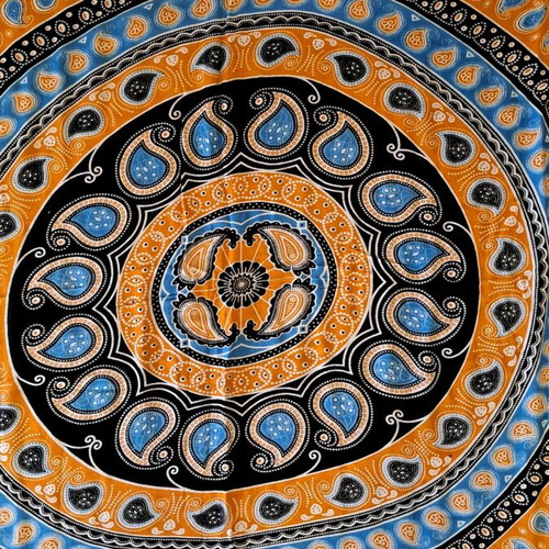 Mandala decorative wall cloth 100% cotton, like new, 120x160 cm