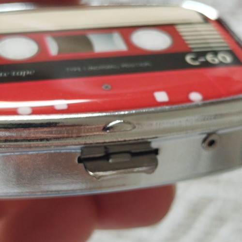 Pillbox metal retro cassette design new