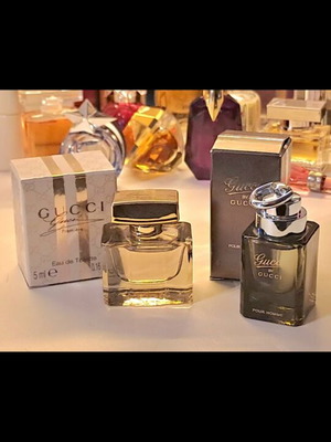 Gucci Miniatures new, vintage Pour Homme and Premier Pour Femme